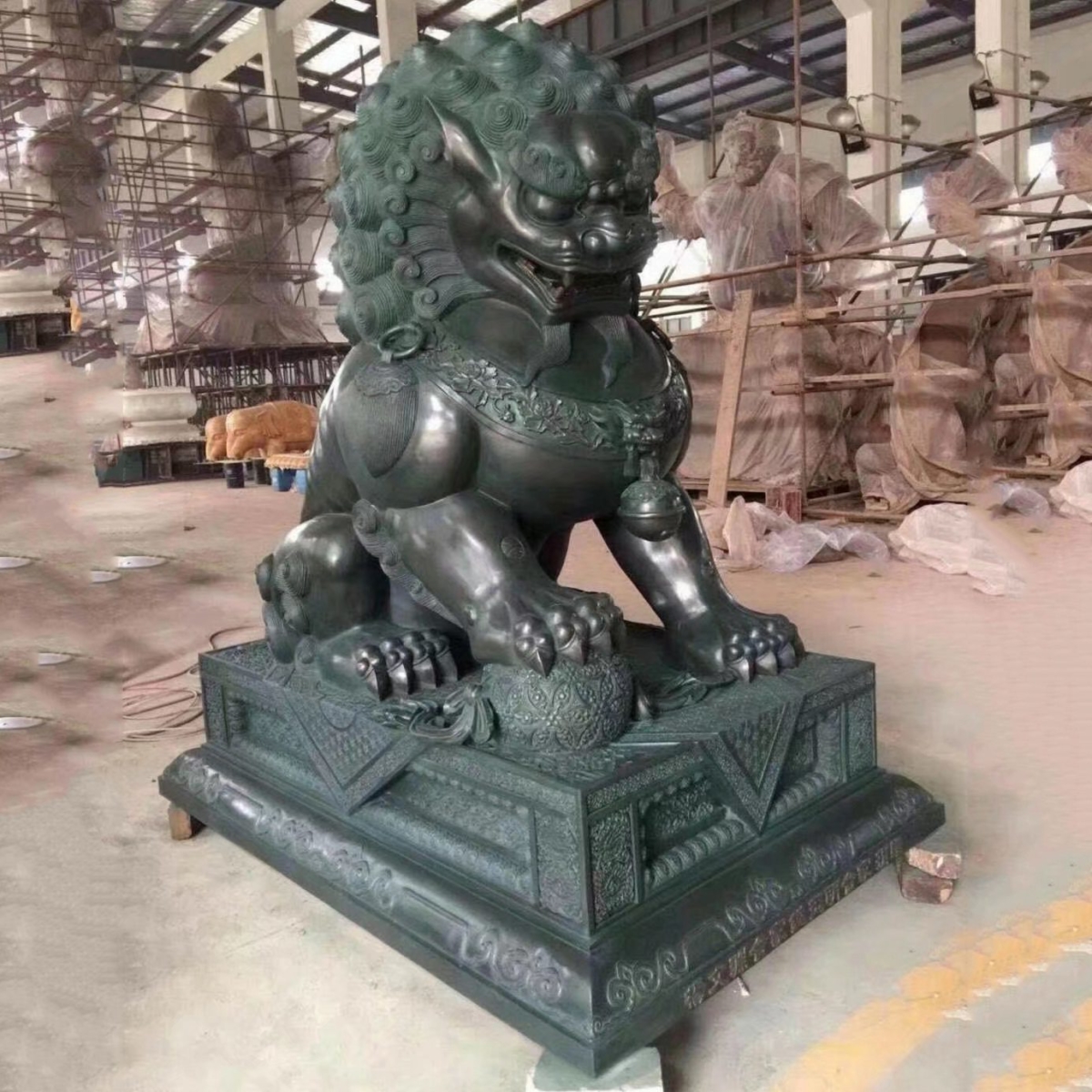 Foo dog statue sculpture - bronze statue|garden art sculpture