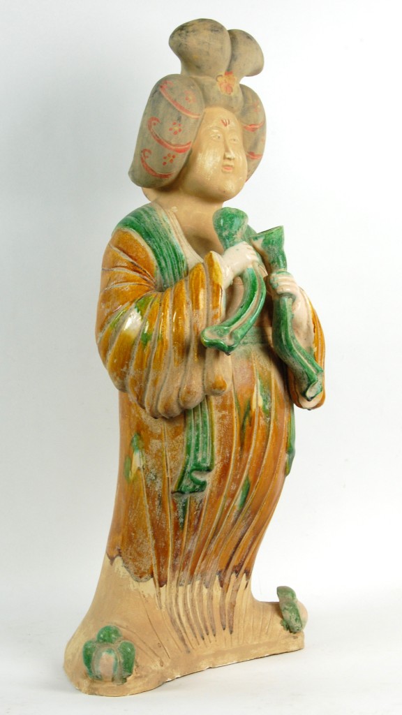 CERAMIC FAT LADY STATUE Chinese Tang Art Woman 31" F | eBay