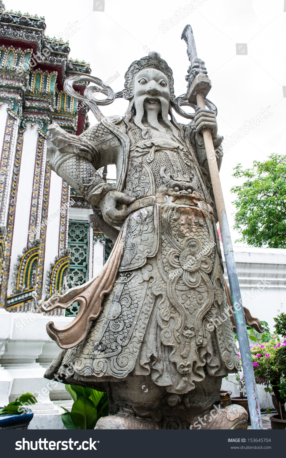 Chinese Warrior Statue Wat Pho Bangkok Stock Photo 153645704 - Shutterstock