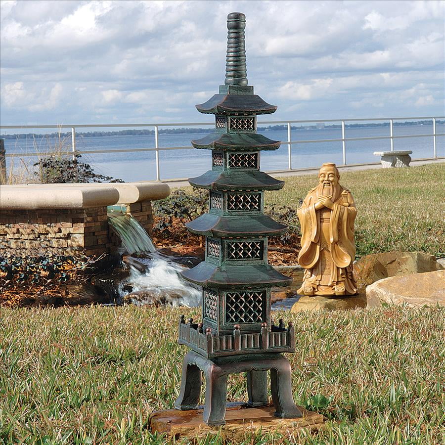 Design Toscano The Nara Temple Asian Garden Pagoda Sculpture: Large