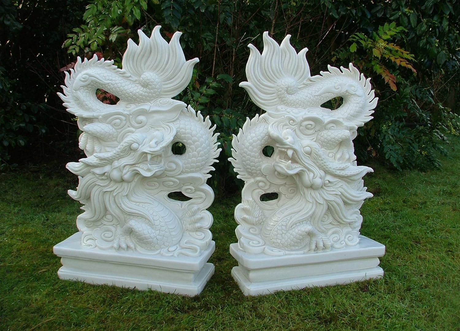 Grandes ornamentos del jardín - chino estatuas de Dragones: Amazon.es