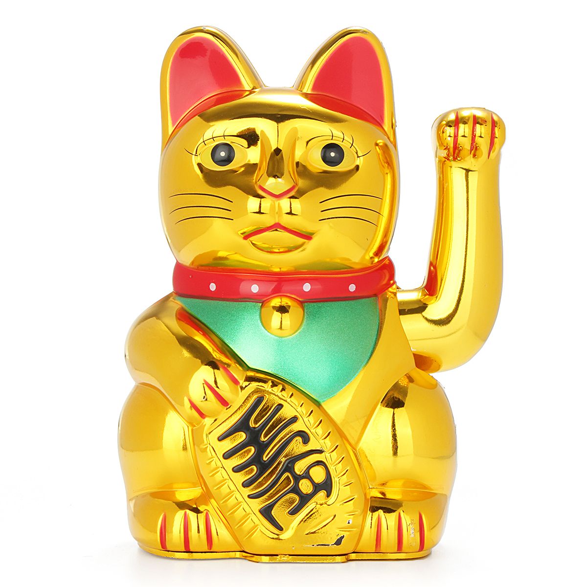 6 Chinese Lucky Waving Hand Maneki Neko Gold Fortune Feng Shui Cat Mov