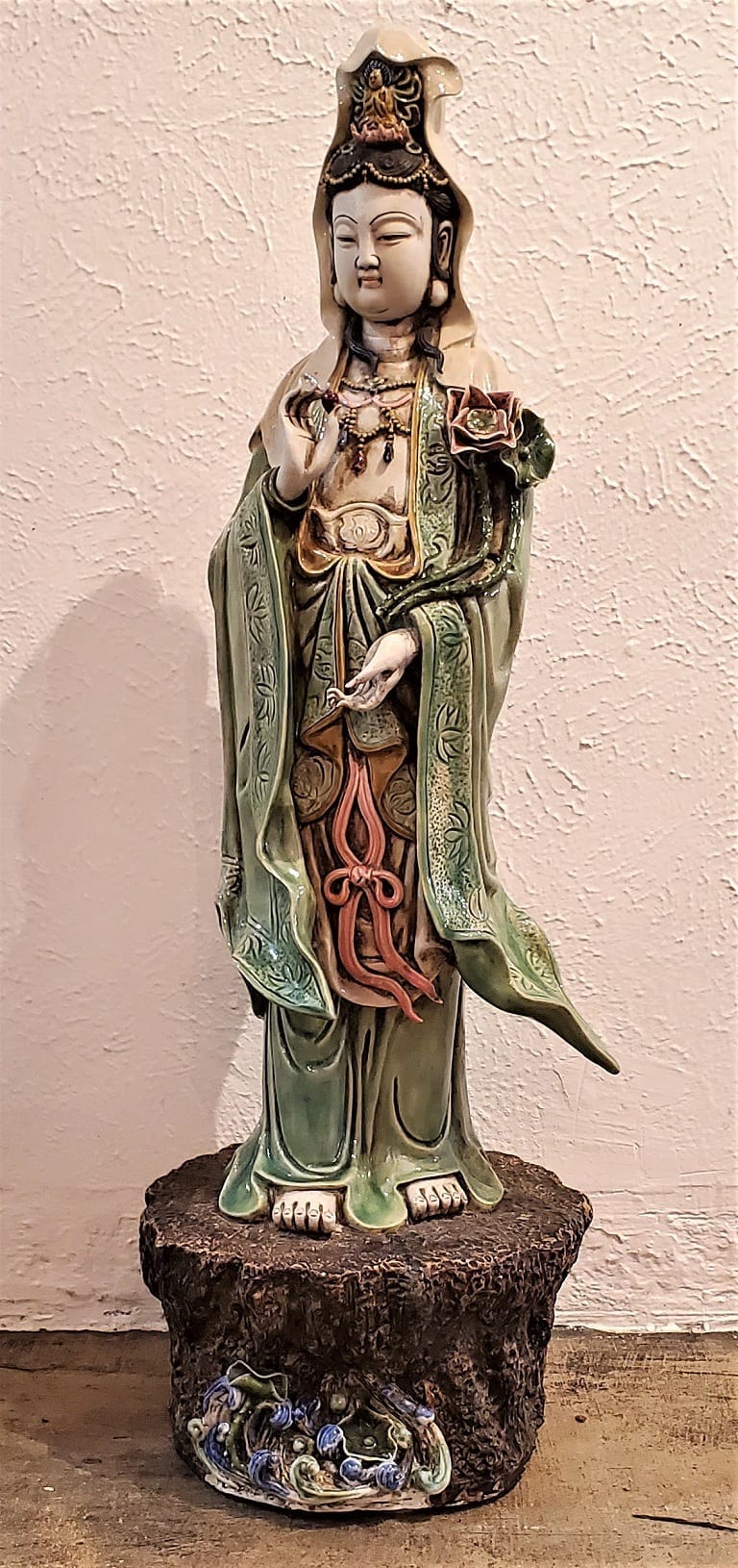 Large Chinese Ceramic Guan Yin Statue - Rockwell Antiques Dallas