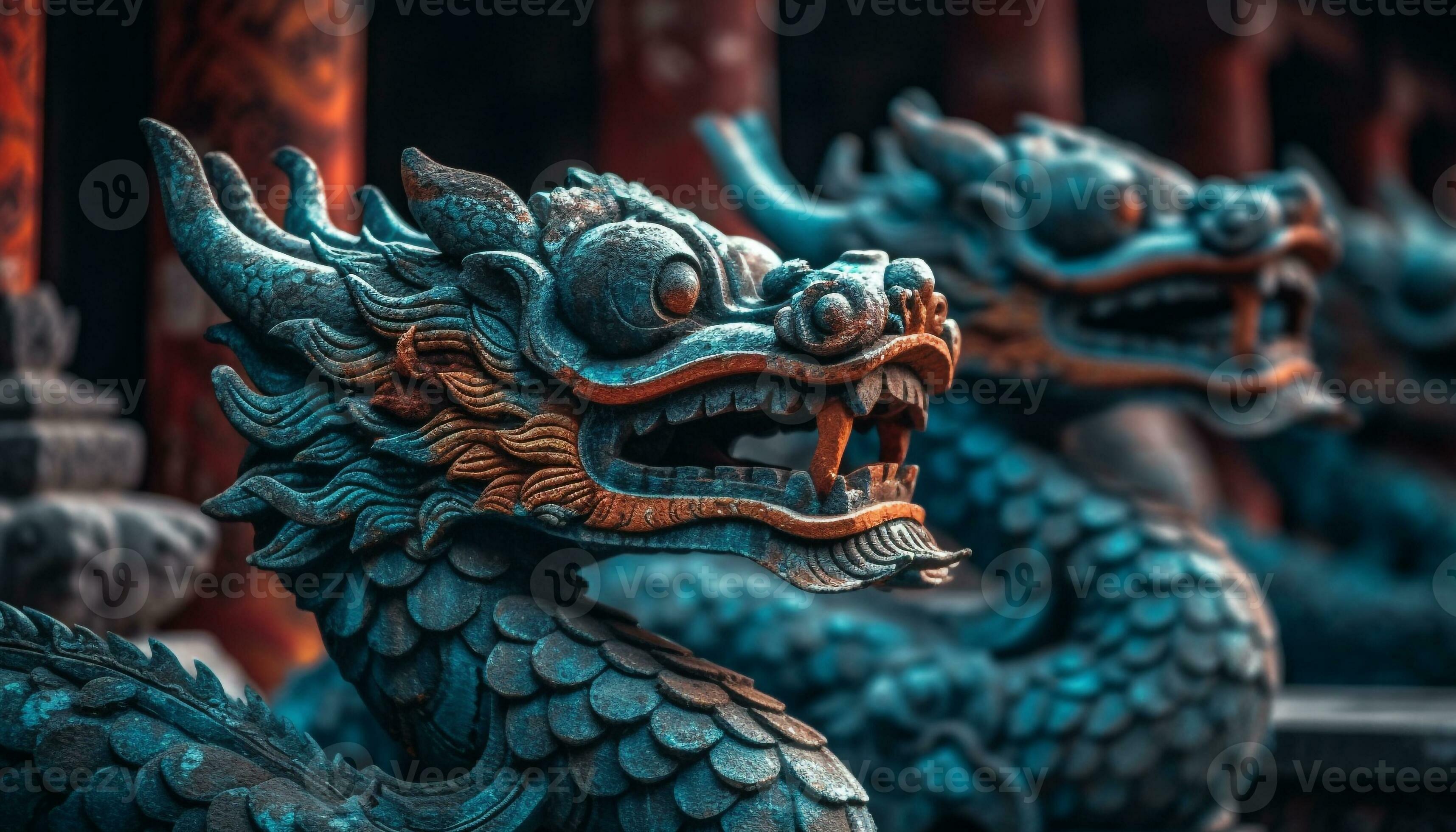 Ancient Chinese dragon sculpture decorates famous Beijing monument