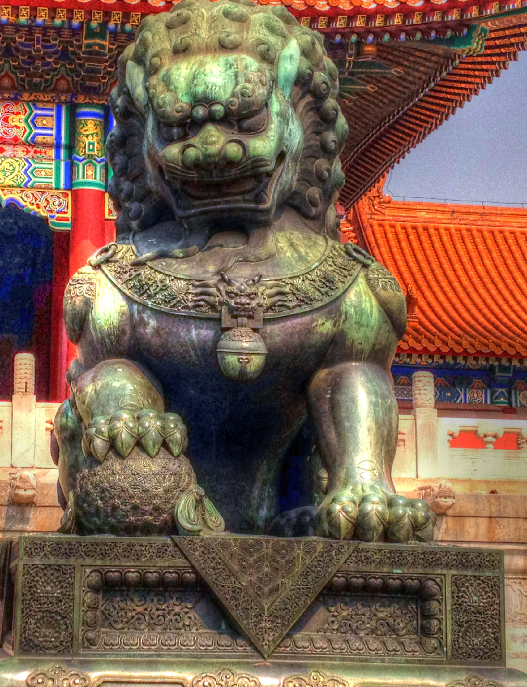 Bronze Lion Statue in Beijing, China image - Free stock photo - Public