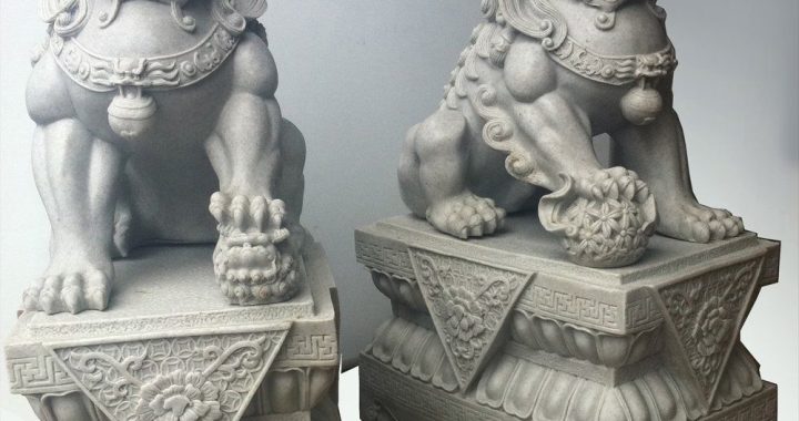 granite foo dogs Granite chinese foo dogs, circa 1850 at 1stdibs