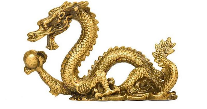 brass chinese dragon statue Chinese brass hand carved dragon statue home decoration