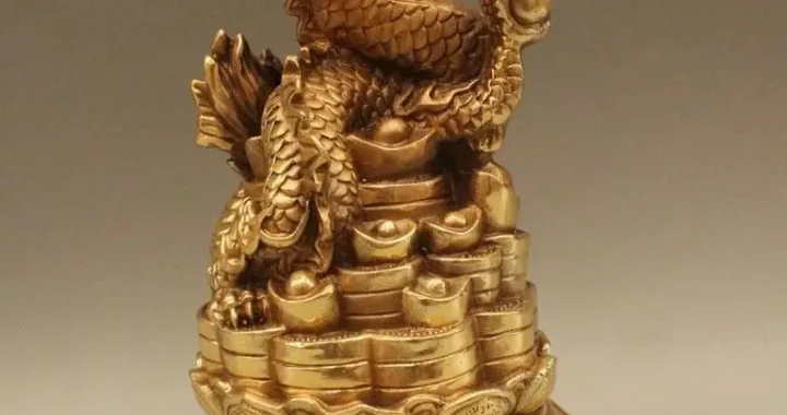 chinese money dragon statue Feng wealth totem shui