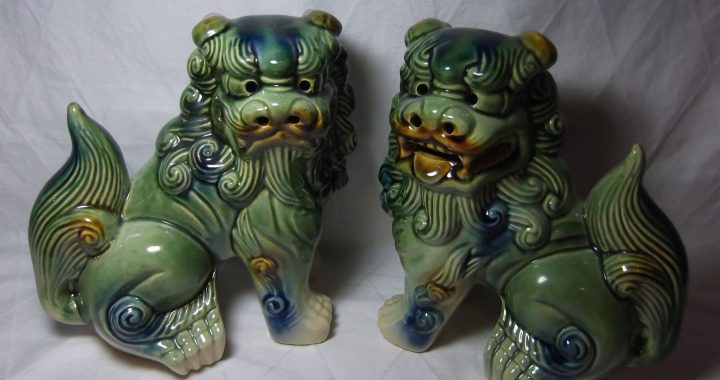 vintage foo dog statues Just got a pair of antique foo dogs statues on estate sale with