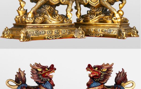 chi lin statue Resin chi lin / qi lin statues home furnishing articles feng shui £8.79