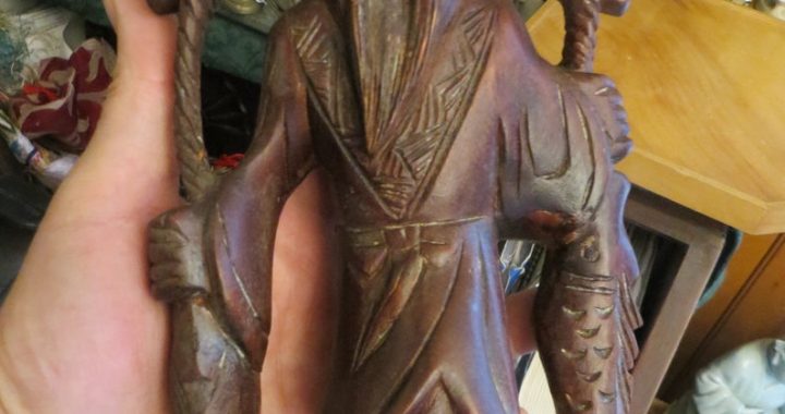 asian fisherman statue Fisherman statue carving oriental folk