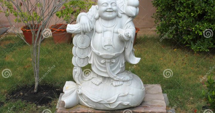 chinese good luck statue Chinese feng shui laughing buddha statue/figurine for good luck, wealth