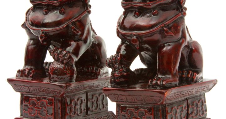 oriental furniture foo dog statues Dog foo chinese statue bronze vintage lot auction