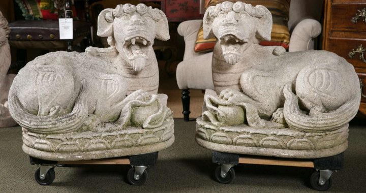 stone foo dog Carved stone foo dogs – avery & dash collections